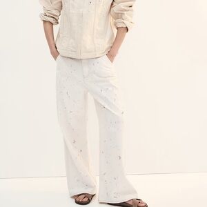 H&M Divided New FRAYED-EDGE TWILL PANTS